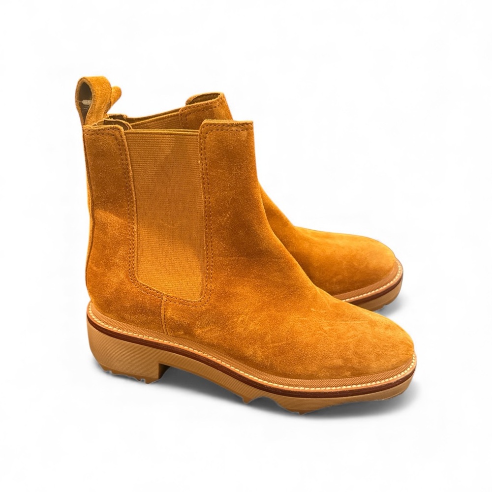 Tory Burch Suede Chelsea Boots SZ 7.5 NWOB - Picture 2 of 5